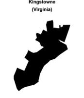Kingstowne, Virginia blank outline map vector