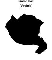 Linton Hall, Virginia blank outline map vector