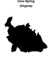 Cave Spring, Virginia blank outline map vector