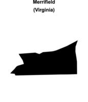 Merrifield, Virginia blank outline map vector