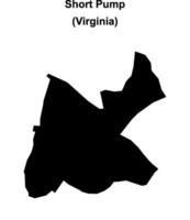 Short Pump, Virginia blank outline map vector