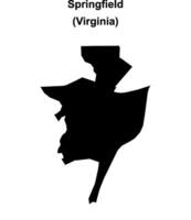 Springfield, Virginia blank outline map vector