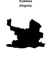 Tuckahoe, Virginia blank outline map vector