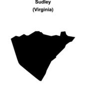 Sudley, Virginia blank outline map vector