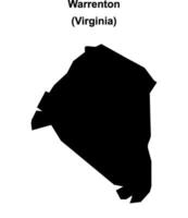 Warrenton, Virginia blank outline map vector