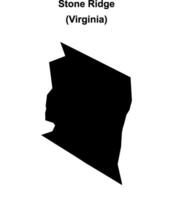 Stone Ridge, Virginia blank outline map vector