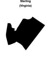 Sterling, Virginia blank outline map vector