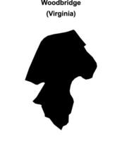 Woodbridge, Virginia blank outline map vector