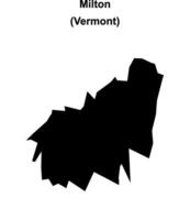 Milton, Vermont blank outline map vector