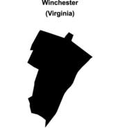 Winchester, Virginia blank outline map vector