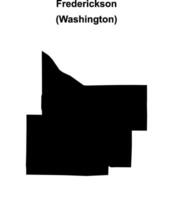 Frederickson, Washington blank outline map vector