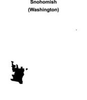 Snohomish, Washington blank outline map vector