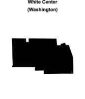 White Center, Washington blank outline map vector