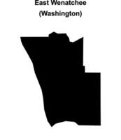 East Wenatchee, Washington blank outline map vector