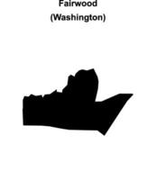 Fairwood, Washington blank outline map vector