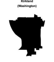 Kirkland, Washington blank outline map vector