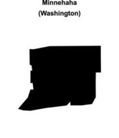 Minnehaha, Washington blank outline map vector