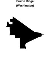 Prairie Ridge, Washington blank outline map vector