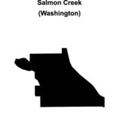 Salmon Creek, Washington blank outline map vector
