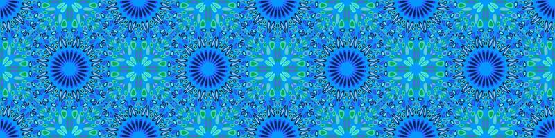 Abstract bohemian wide garden mandala pattern background design - seamless geometric art vector