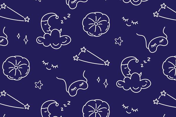 Good night pattern doodle