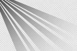 Transparent shadow overlay effect. Natural Ray shadows vector