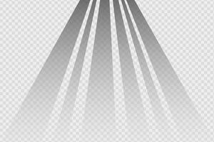 Shadow falling from above with rays vector