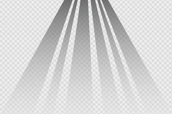Shadow falling from above with rays
