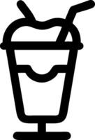 Refreshing Milkshake Icon Design vector