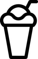Milkshake with Straw Symbol vector