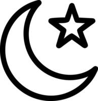 Twinkling Moon and Star Symbol vector