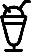 Classic Milkshake Icon Design vector