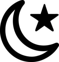 Starry Night Moon Icon Set vector