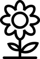 Botanical Sunflower Icon Designs vector