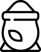 Simple Flour Bag Symbol Set vector