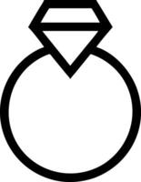 Elegant Engagement Ring Symbol Set vector