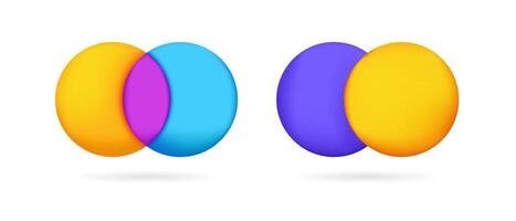 Colorful Venn diagram for infographic and business use. vector