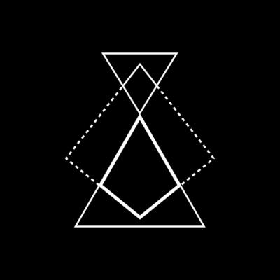 Sacred triangle with mystical lines and mandala design.