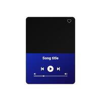 Colorful media player UI with modern playlist and audio controls. vector