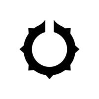 Black devilish avatar frame with horns for a scifi inspired profile. vector
