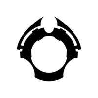 Gothic black frame with horns for a devilish user profile. vector