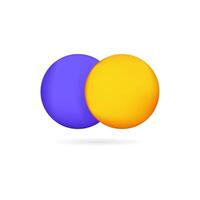 Abstract Venn diagram for data and analysis. vector