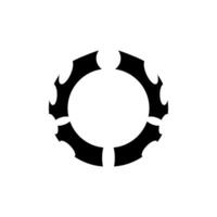Horned black frame for an aggressive, mythical avatar. vector