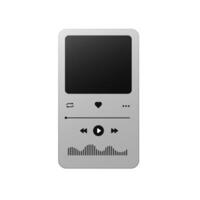 Modern gradient player for playlists and audio control on mobile. vector