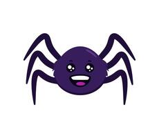 Cute, friendly spider character with a comical expression. vector