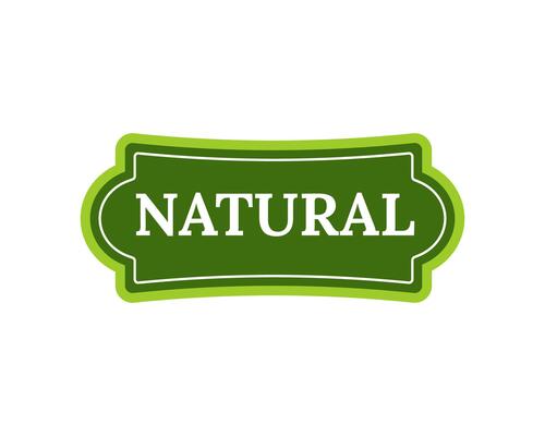 Green eco label for vegan, fresh, and healthy product branding.