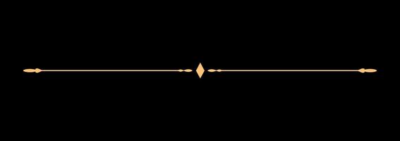Gold frame with antique curls for luxury decor and templates. vector