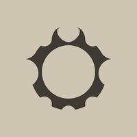 Gothic black avatar frame with horns for an aggressive profile. vector