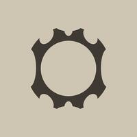 Black avatar frame with horns for a scifi inspired profile vector