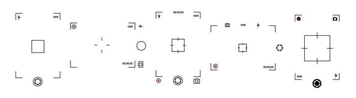and photo interface with zoom and focusing features. vector